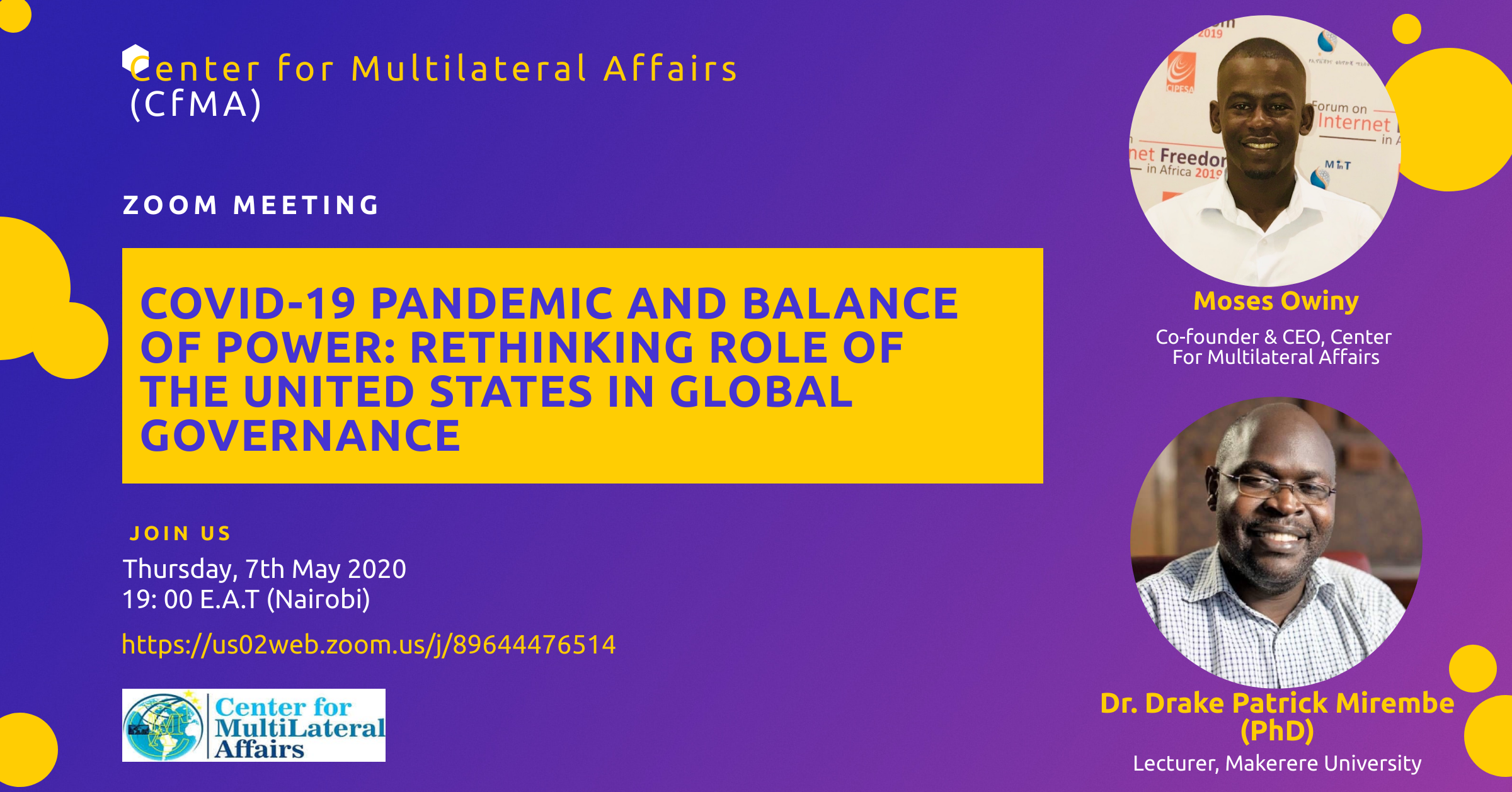 You are currently viewing Webinar: COVID-19 Pandemic and Balance of Power: Rethinking Role of the United States in Global Governance